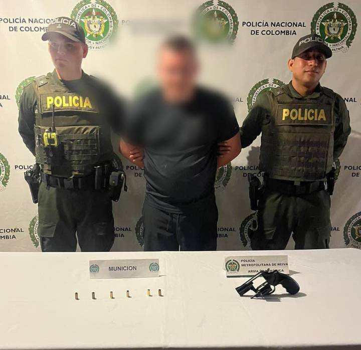 Capturado sujeto que realizó disparos en el sur de Neiva