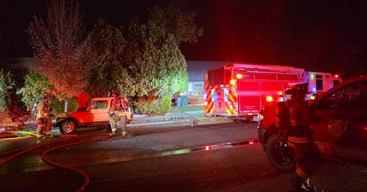 Crews from Red Bluff Fire Department contain structure fire burning on Washington Street
