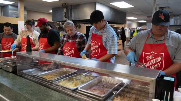 Volunteers serve food and compassion at Salvation Army Thanksgiving