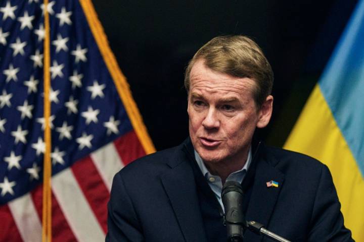 Sen. Michael Bennet speaks after Senate votes to reopen government