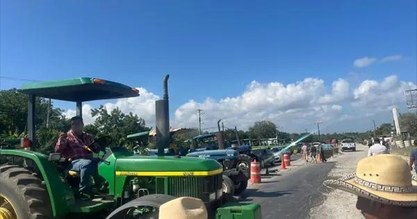 Protesta de campesinos y transportistas se mantiene en cuatro estados