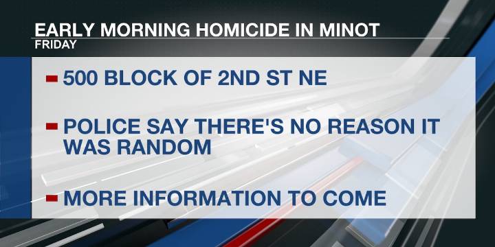 Early morning homicide in Minot