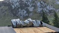 Vientos huracanados de más de 130 Km/h levantan tejados en el Pirineo aragonés