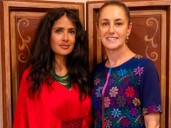 Tras conocer a Salma Hayek, presidenta Sheinbaum la califica de “extraordinaria”