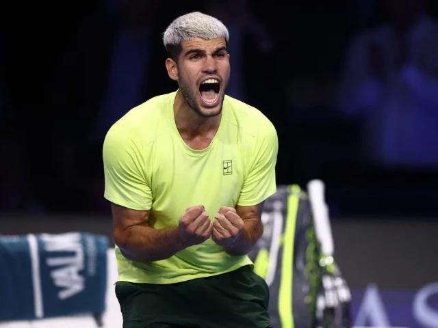 Alcaraz clinches year-end top spot with ATP Finals win over Musetti