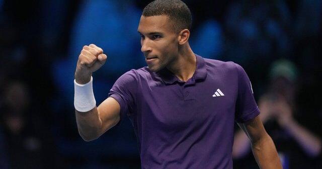 Resilient Auger-Aliassime comes back from the brink in ATP Finals win over Shelton