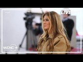 First lady Melania Trump speaks to Marines at Camp Lejeune