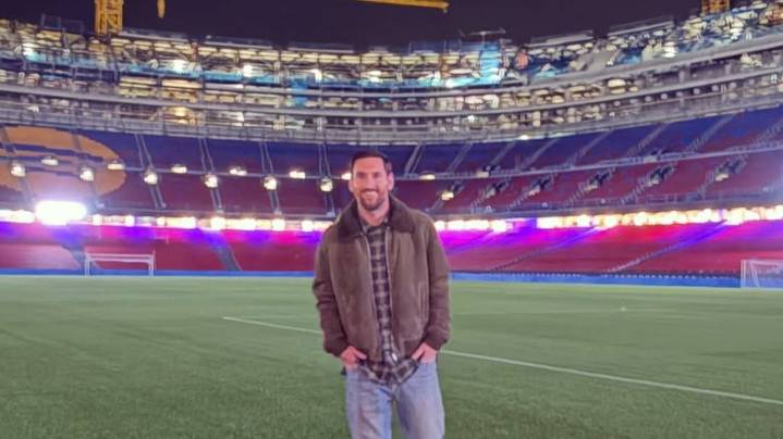 Lionel Messi visitó el nuevo Camp Nou de Barcelona y sorprendió a todo el mundo con un anuncio