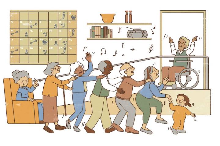 My toddler is the star of my Nonna’s retirement home