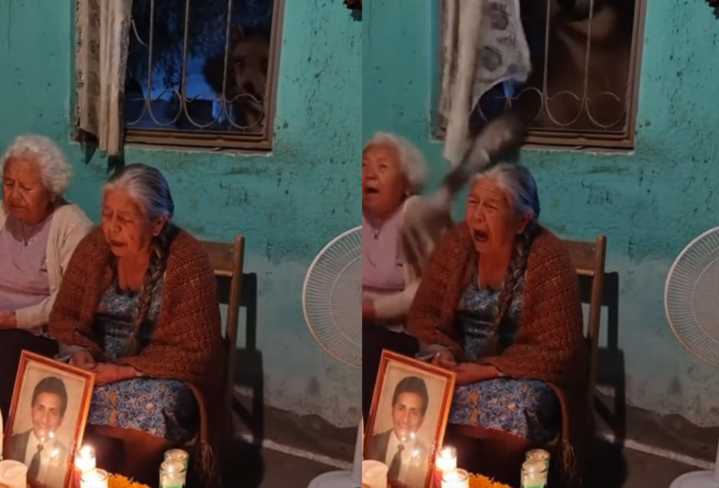 VIDEO: Supuesto demonio es captado atormentado a abuelitas durante un rosario