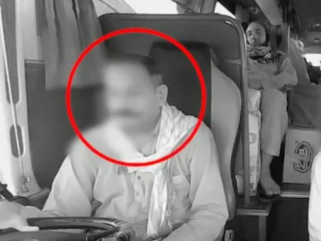 Caught on camera: Motorway police stop drowsy bus driver on M
