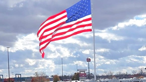 Giant American flag in Coldwater getting scrutiny from city
