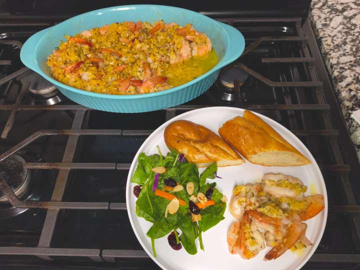 I tried Ina Garten's simple baked shrimp scampi. The dish came together in just a few steps, but tasted gourmet.