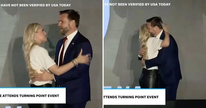 Erika Kirk Says She'd Get 'More Hate' If She Grabbed J.D. Vance's Butt During Viral Intimate Hug