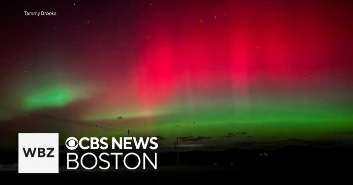 Northern lights dazzle over Massachusetts
