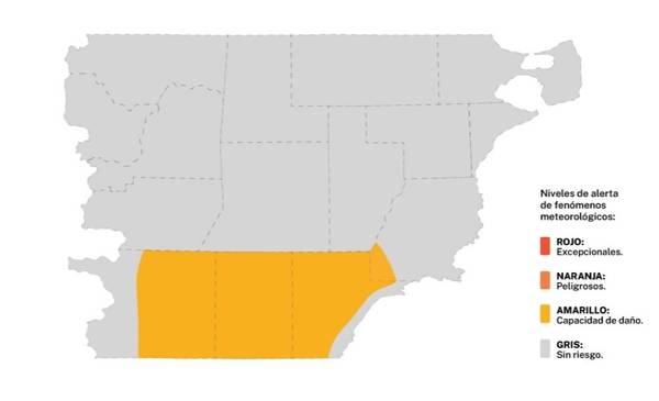 Alerta amarilla por fuertes vientos para la madrugada del viernes en el sur de Chubut