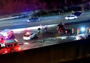 Fire closes outbound lanes of Parkway East in Oakland