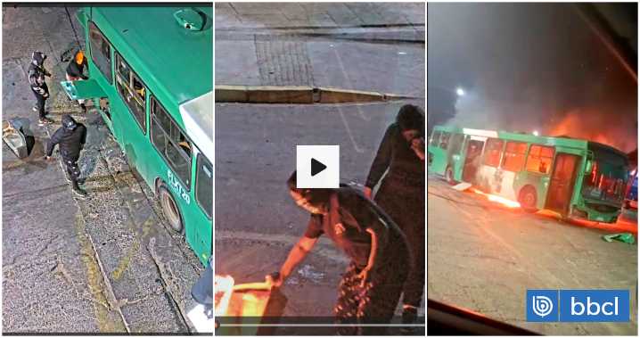 Detienen a hombre y mujer acusados de quemar bus RED el pasado 11S en Quilicura
