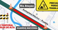 Autopista México=Puebla: Anuncian cierre parcial; motivos, fecha y alternativas viales