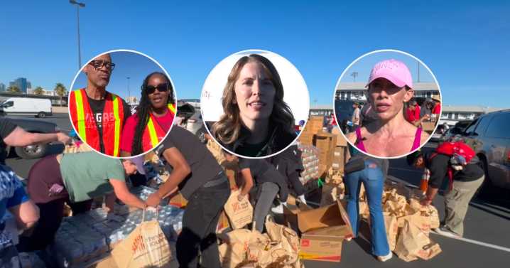 Hundreds of volunteers help food bank hand out food at UNLV during gov shutdown