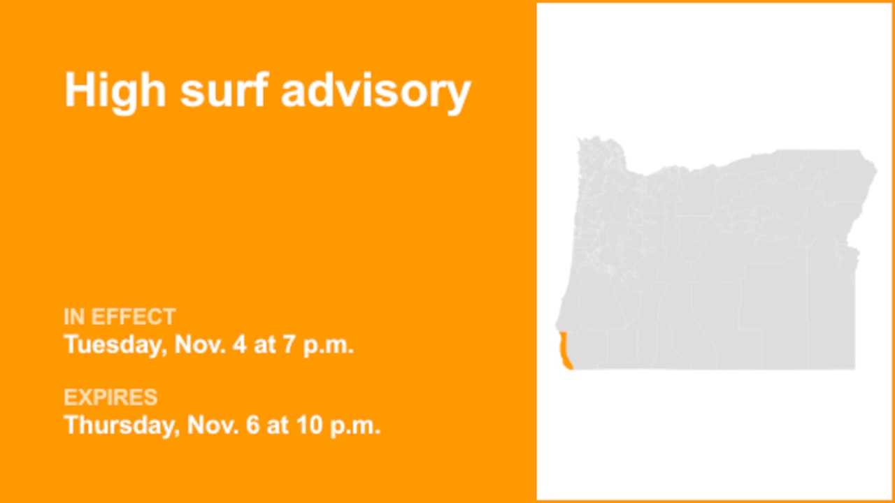 Curry County Coast placed under a high surf advisory from Tuesday to Thursday