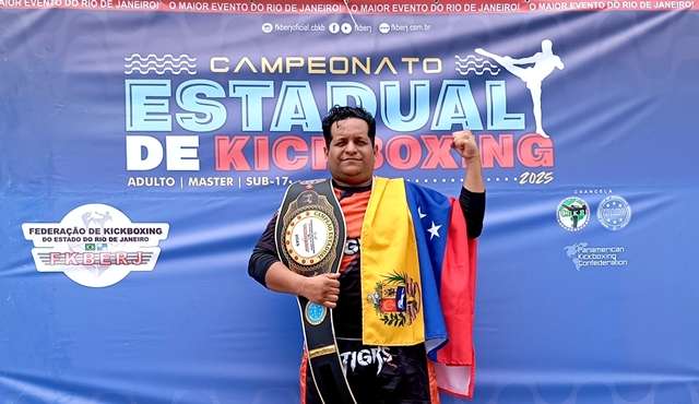 Guayanés conquista el estadual de Kickboxing en Río de Janeiro