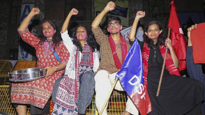 Left Unity defeats RSS-backed ABVP in JNU students union polls