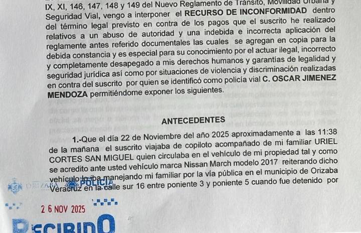 Varón invidente acusa a policías de Orizaba por amedrentarlo y cuestionar su ceguera