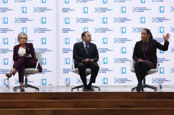 Illinois Democratic Senate hopefuls slam Trump and praise unions