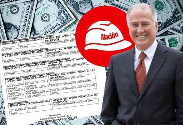 PARTIDO AHORA NACIÓN COBRA HASTA S/80 MIL PARA CANDIDATEAR