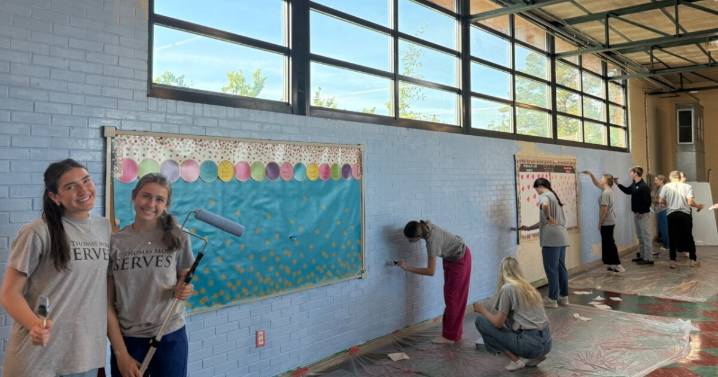 St. Thomas More students trade textbooks for community service