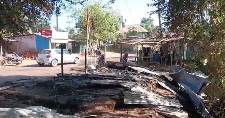 After Takarjala & Jampuijala, Khumulwng Turns into a Battleground: BJP Office Burnt Down, Homes of BJP Workers Attacked, Massive Police Deployment