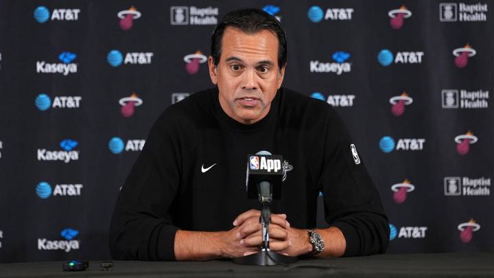 Heat’s Erik Spoelstra spotted outside his home as it goes up in flames