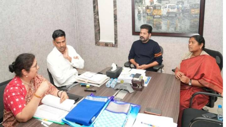 CM Revanth Launches Indiramma saree distribution on Indira Gandhi birth anniversary