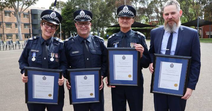 Four brave cops honoured after Torquay attack