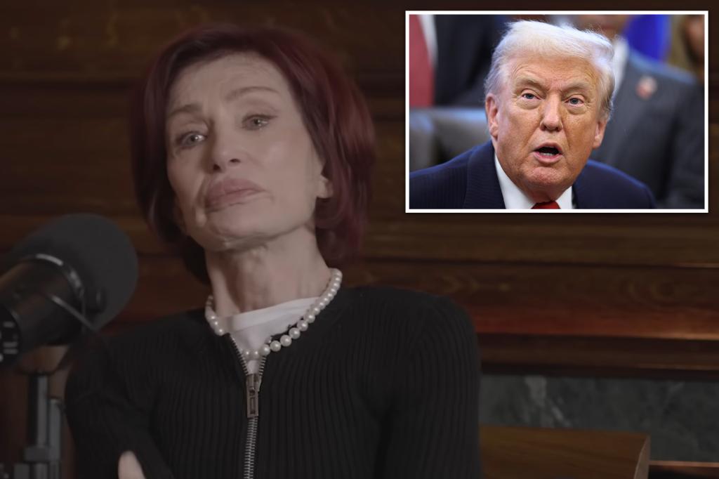 A tearful Sharon Osbourne recalls touching call Trump made to her after Ozzy's death at 76