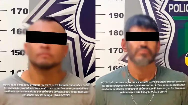 Detienen a dos presuntos ladrones en centro de Nogales por robo de cableado