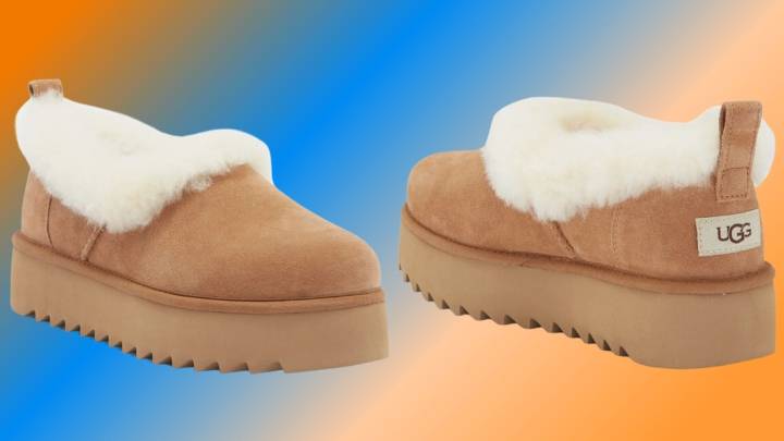 UGG’s Nita Genuine Shearling Platform Slipper is on sale at Nordstrom Rack