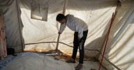 First major winter rains pummel Gaza, destroying tents