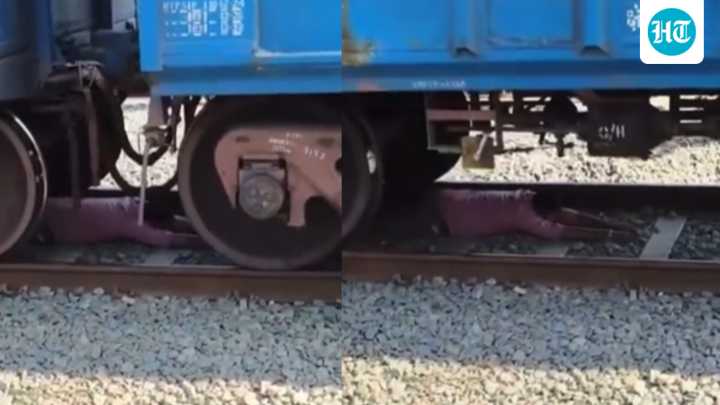 Man narrowly escapes death while attempting to crawl under train in Telangana