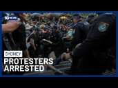 Protesters Arrested During Heated Rallies Outside Sydney Weapons Expo