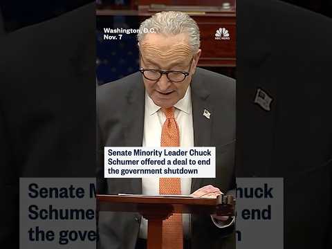 Senate Minority leader Chuck Schumer offered a deal to end the government shutdown