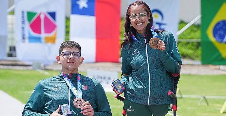 Saraí Aparicio y Tadeo Illescas, doble podio para México en tiro con arco