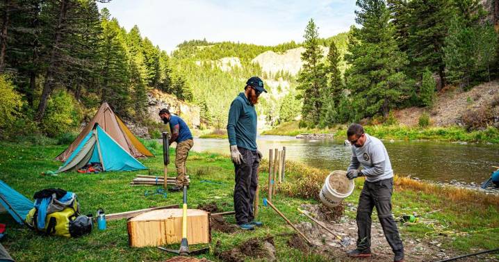 Smith River soldiers: Montana veterans volunteer to spruce up, stabilize boat camps