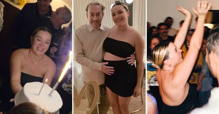 Así fue el cumpleaños de Sofía Pachano: con la especial compañía de su papá, karaoke con amigos y en las últimas semanas de embarazo