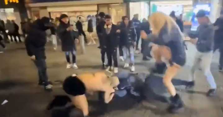 Third person arrested after Halloween brawl in Piccadilly Gardens