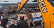 Telangana 16 dead as tipper lorry collides with RTC bus in Telangana