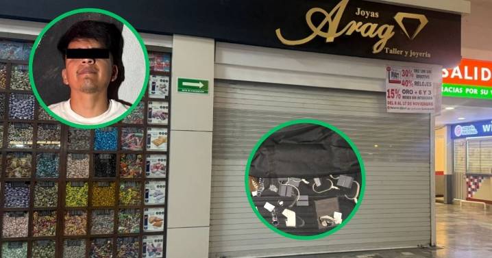 Cae asaltante de joyería en Plaza San Jerónimo; ligado a tres robos previos en tiendas departamentales de CDMX