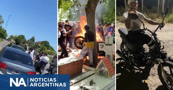 Incendiaron una moto sobre la lápida de un adolescente asesinado en un "funeral tumbero" en La Plata