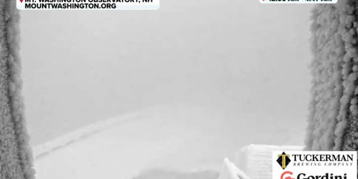 VIDEO: Mount Washington in New Hampshire sees 100 mph winds